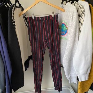 Black and Red stripped pants